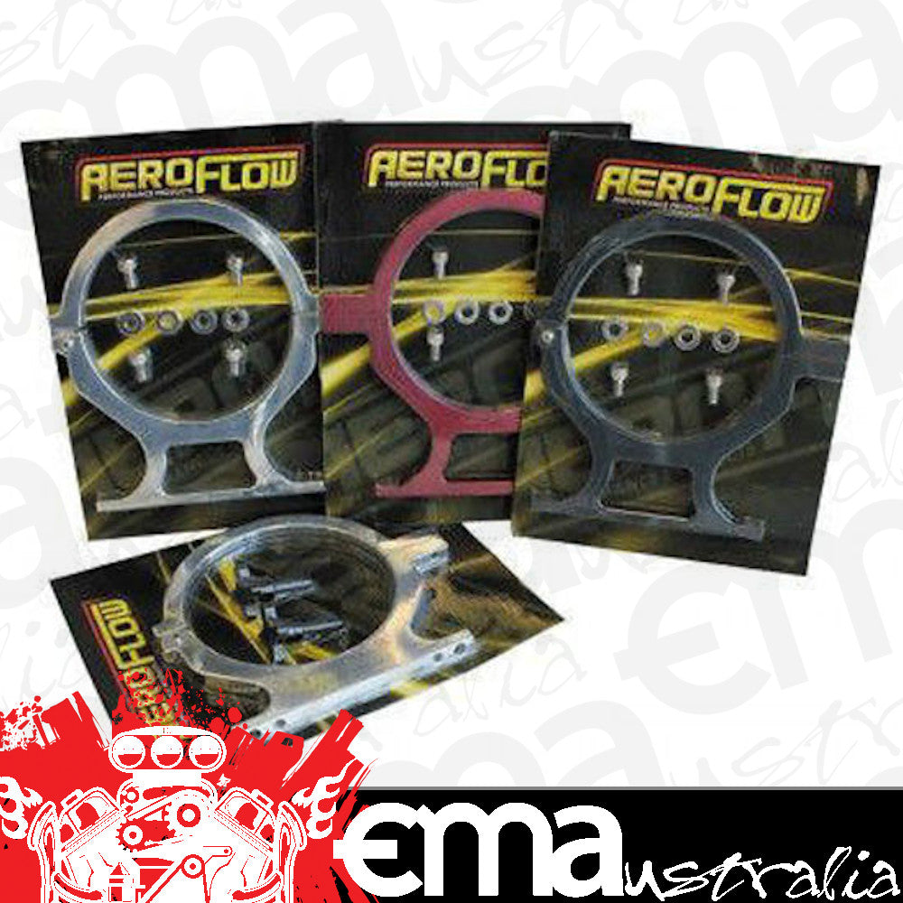 Aeroflow Performance Products AF64-5000BLK Nos Bottle Billet Brackets *(Pair)* Black Nitrous