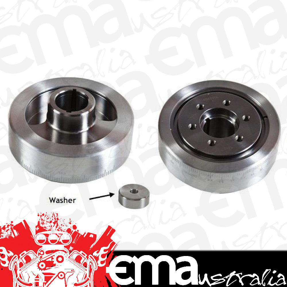 Romac RO0208B-6 Steel Balancer suit Chev BB 427-502 V8 Ext Balance w/ Dual Key