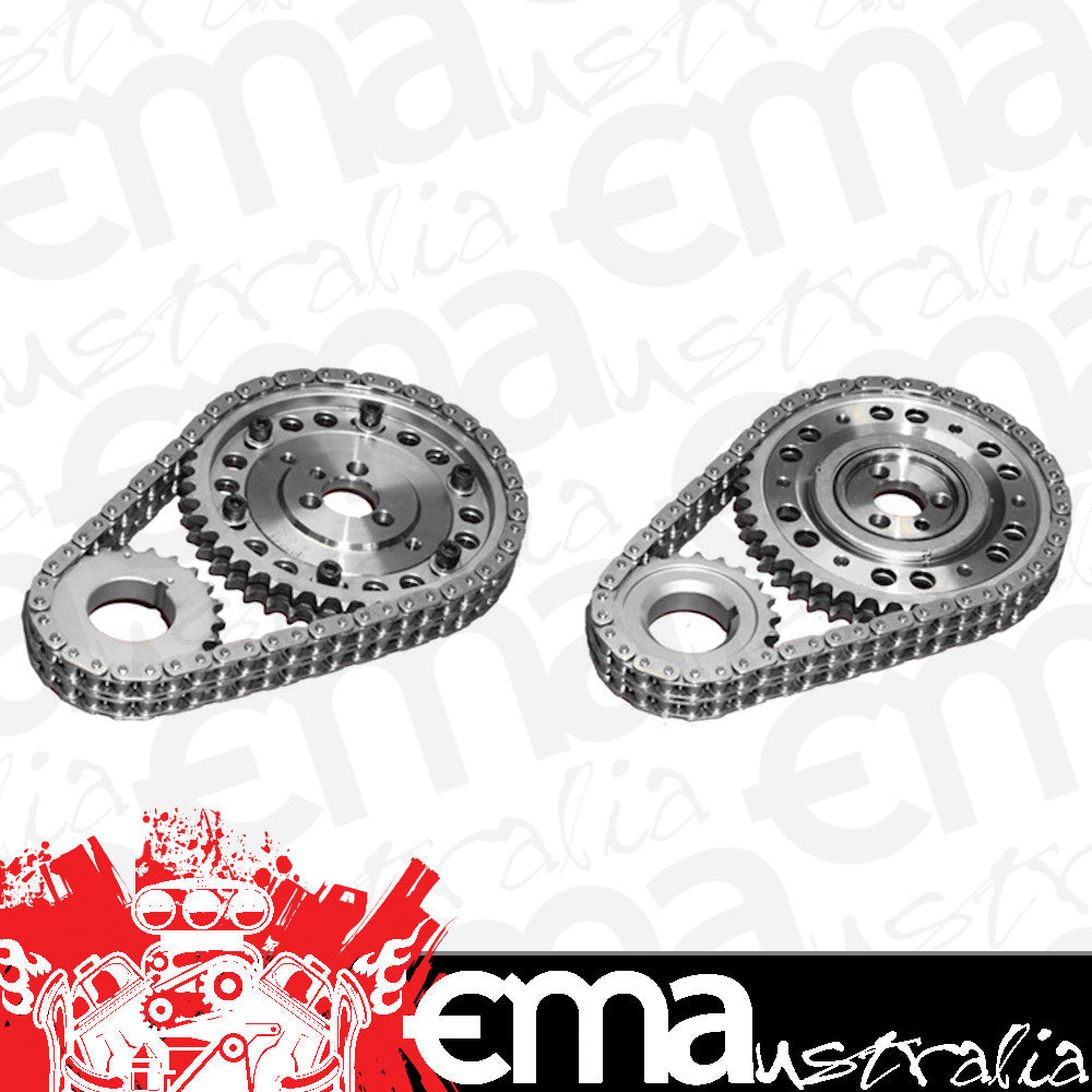 Rollmaster / JP ROCS1230 D/R Timing Chain Set Nitrided w/ Torrington Bearing VErnier Adjustable SB Chev 262-400