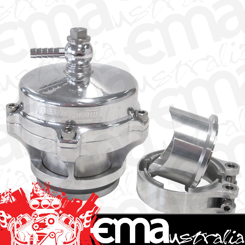 Aeroflow AF64-5050 50mm Blow Off Valve Polished Finish V-Band Weld-On Flange