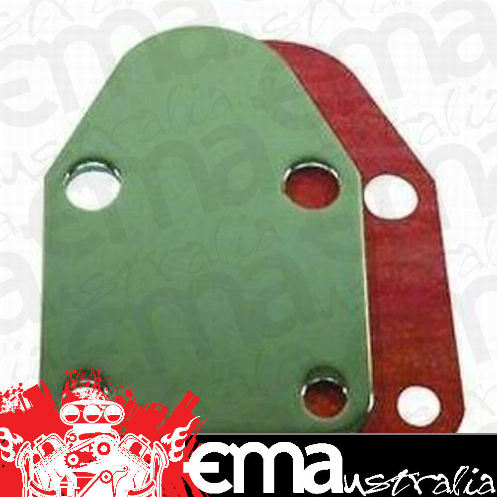 Chevy small block Gen1 262-400ci V8.Fuel Pump Block-Off Plate Material: Steel RPC Chrome Fuel Off w/Gasket Chev SB 262-400 V8 Racing Power Company (RPC) RPCR2057