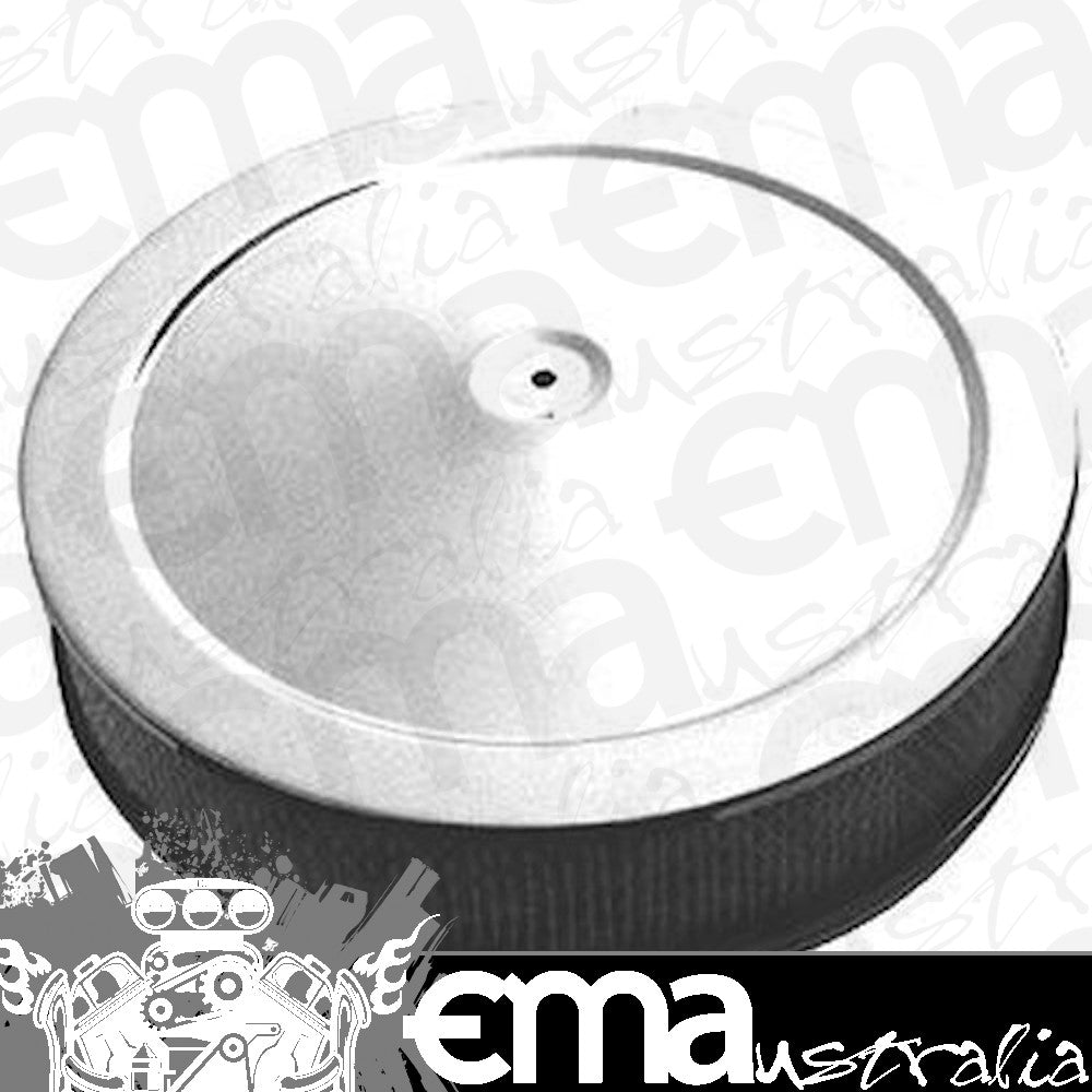 RPC RPCR3195 14" x 3" Chrome Top Muscle Car Style Air Cleaner Recessed Base