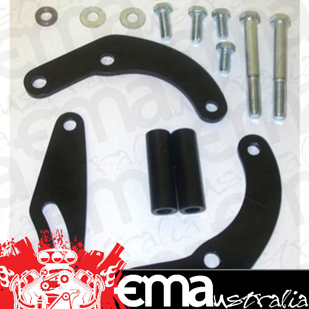 RPC RPCR3817 Saginaw Power Steering Bracket Big Block Chevrolet Short Water Pump Incl Hardware Black