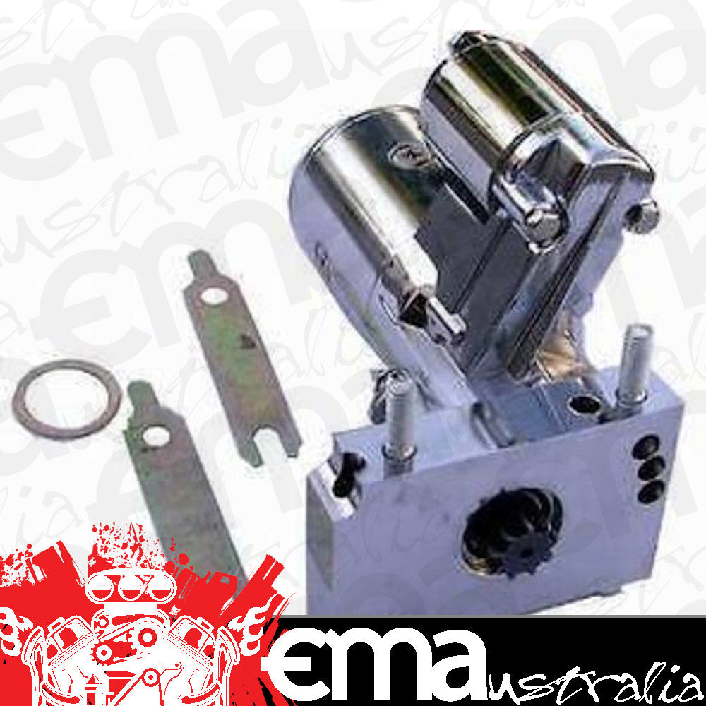RPC | RPCR3910C | RPC Chev SB & BB Mini Starter 2.4HP 153 168T Flywheel Chrome Finish