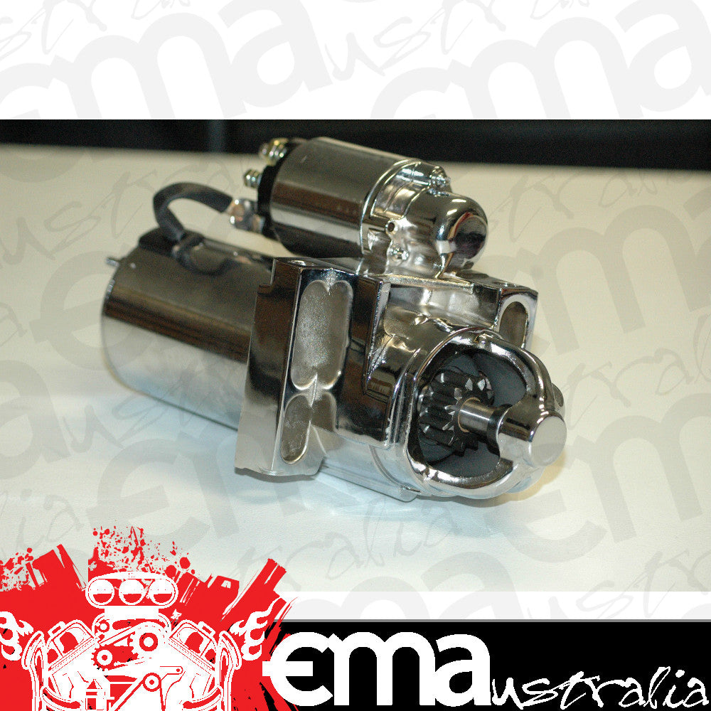 RPC RPCR3911C Mini Starter 2.4HP Chev SB & BB 168T Flywheel Chrome Finish