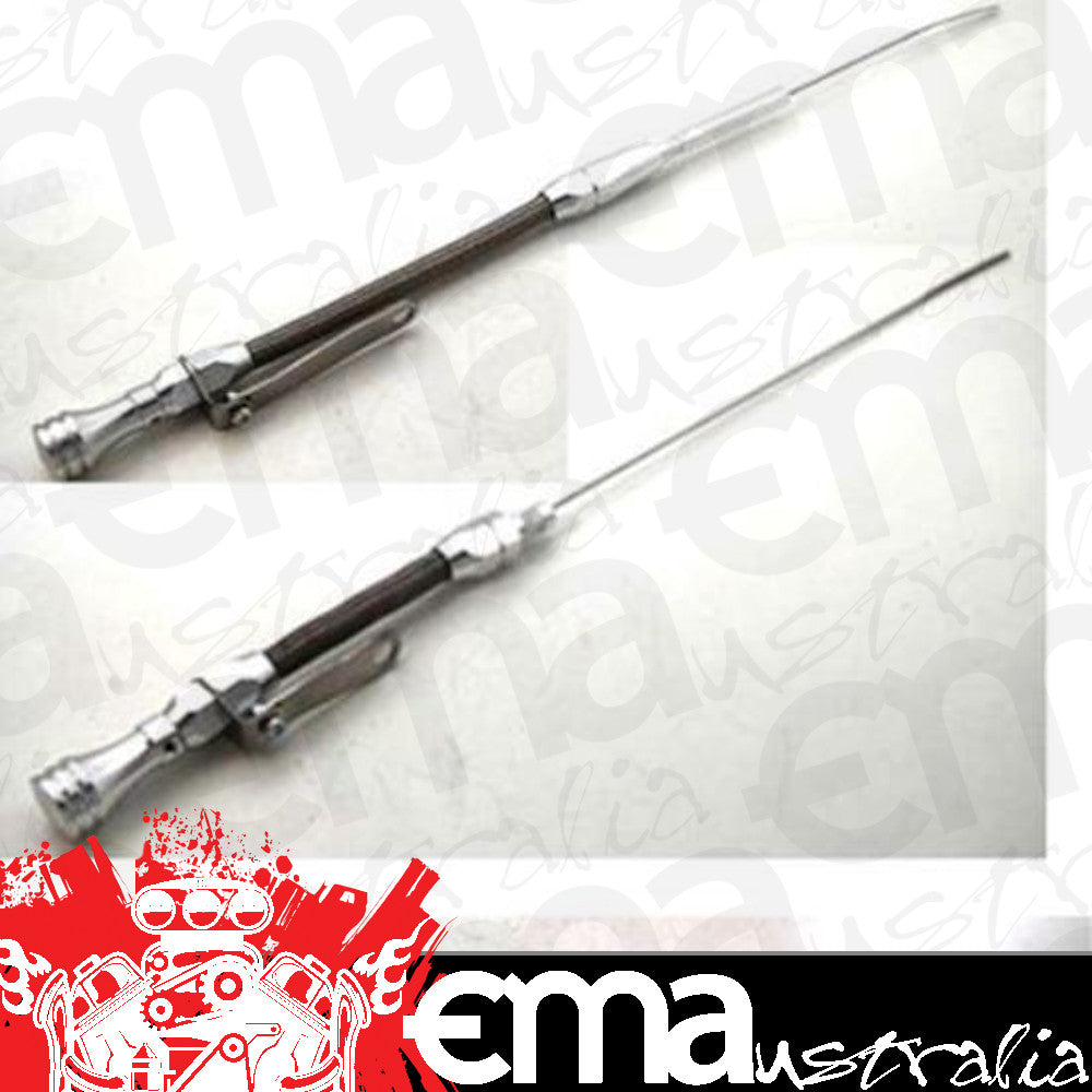 RPC RPCR5002BK Flexible Engine Oil Dipstick Pre-79 Small Block Chev Stainless Steel Dipstick Anodized Black Finish