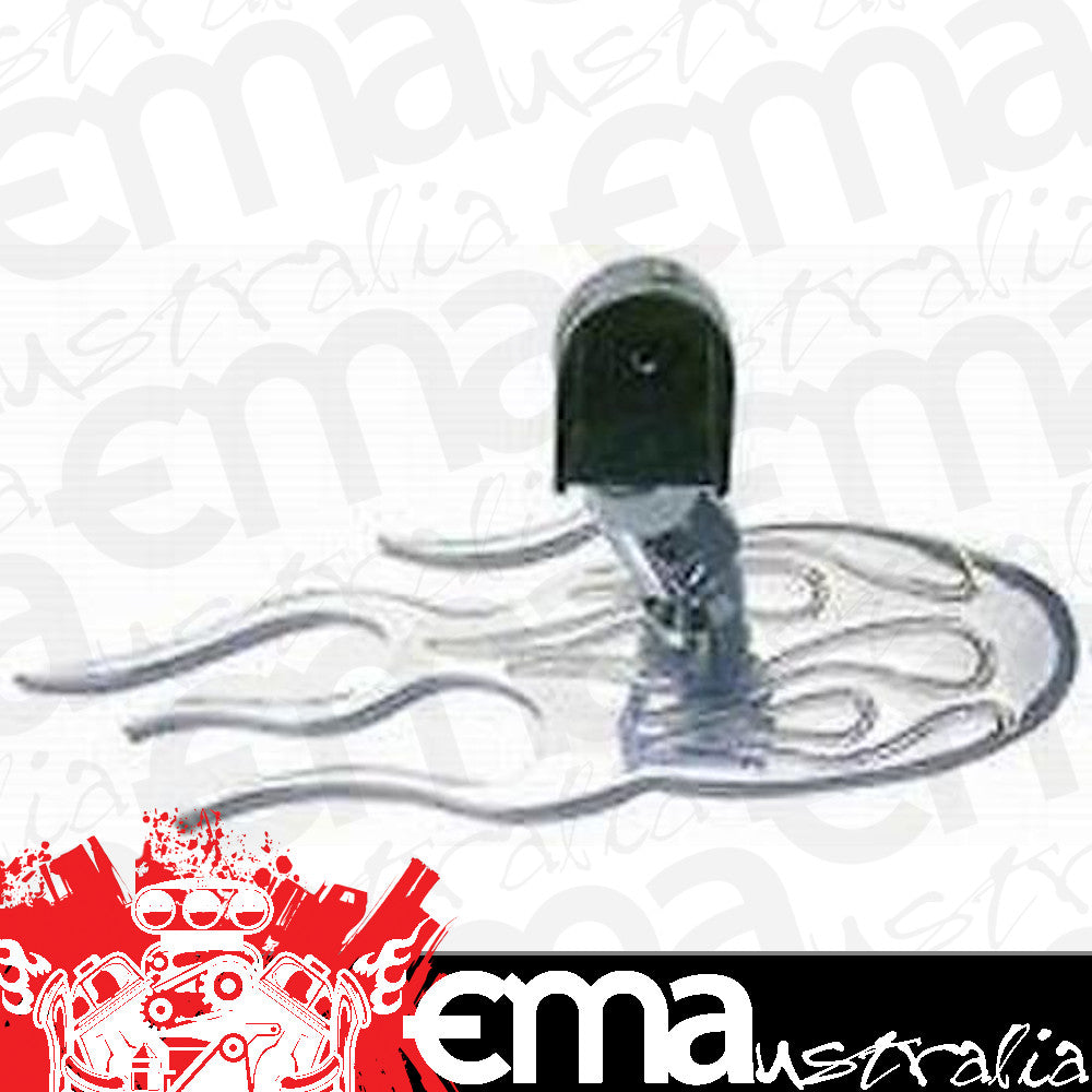 Windscreen Mount RPC Universal Flame Design Interior Mirror Polished Aluminium Racing Power Company (RPC) RPCR6166