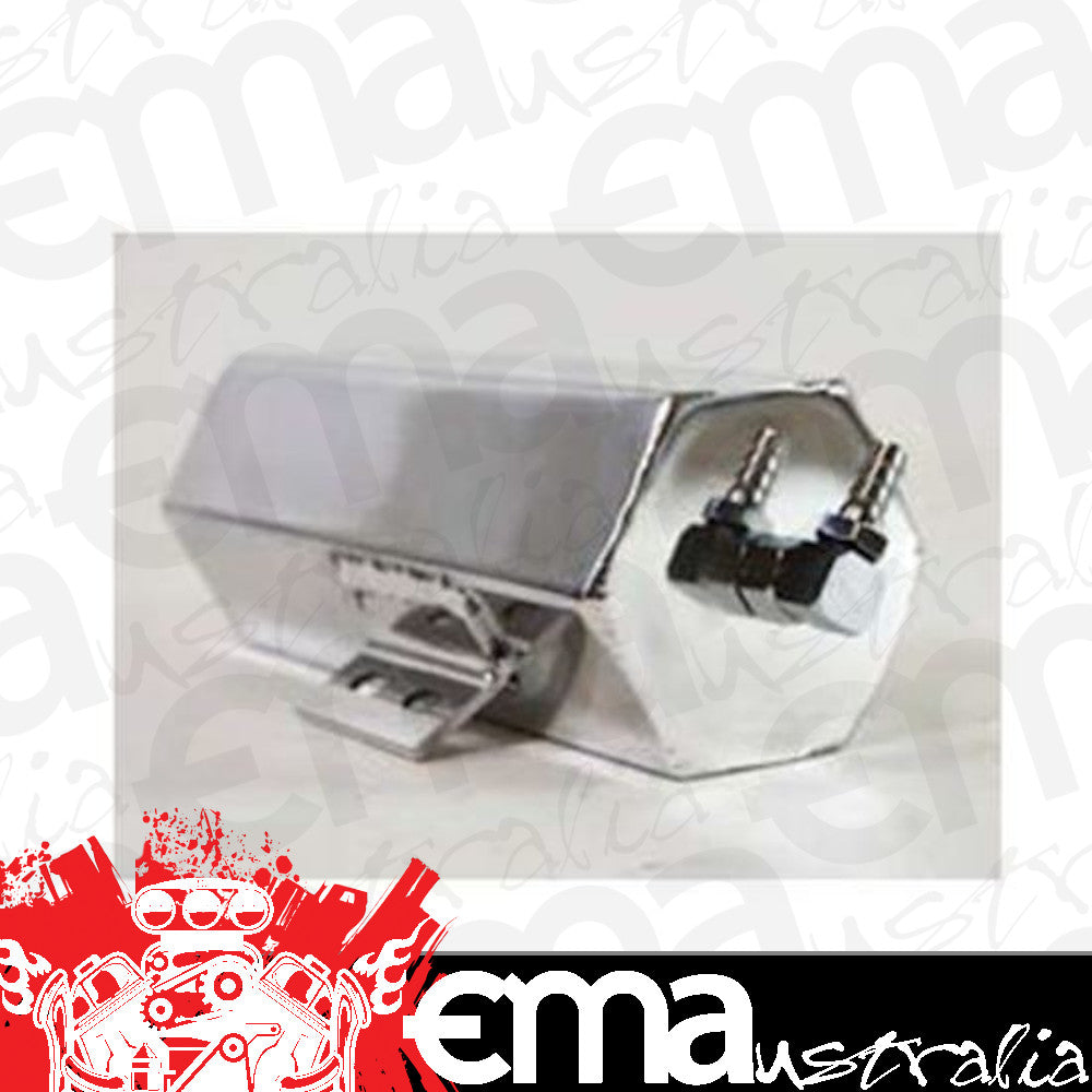 RPC RPCR6572 Aluminium 3x8 Hexagon Overflow Tank w/ Mount - Polished