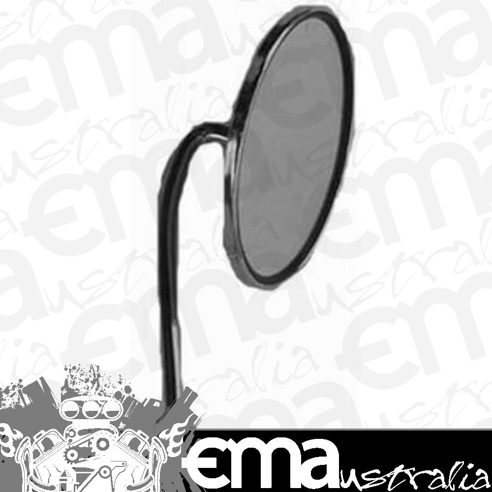 RPC RPCR6611 Chrome Steel Peep Mirror w/ Straight Arm 4-1/2" Dia fits Both Driver & Passenger Side