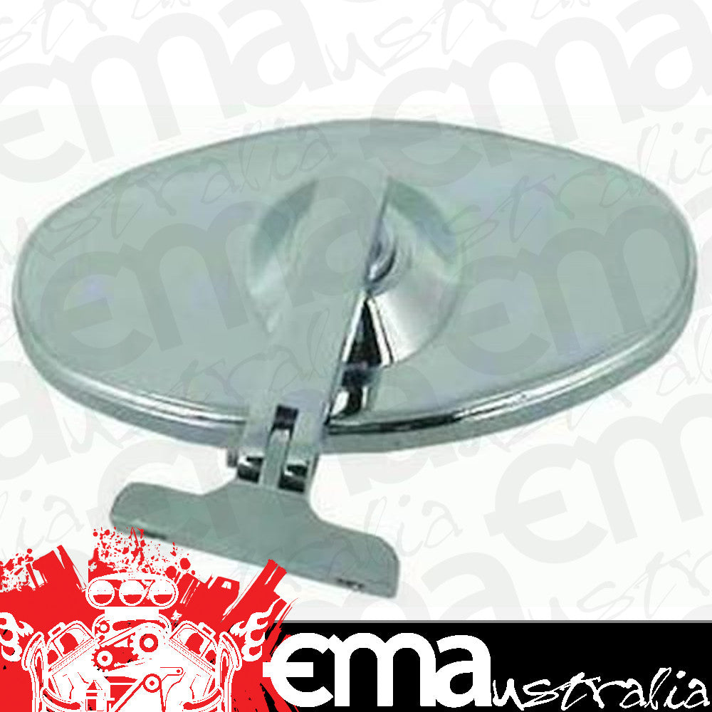 RPC RPCR6616 Chrome Steel Oval Interior Mirror 5" Screw-On Style