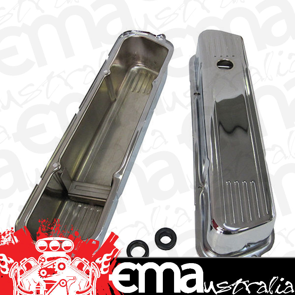 RPC RPCR7001 Chrome Valve Covers suit Holden 253-304-308 V8 Pre EFI