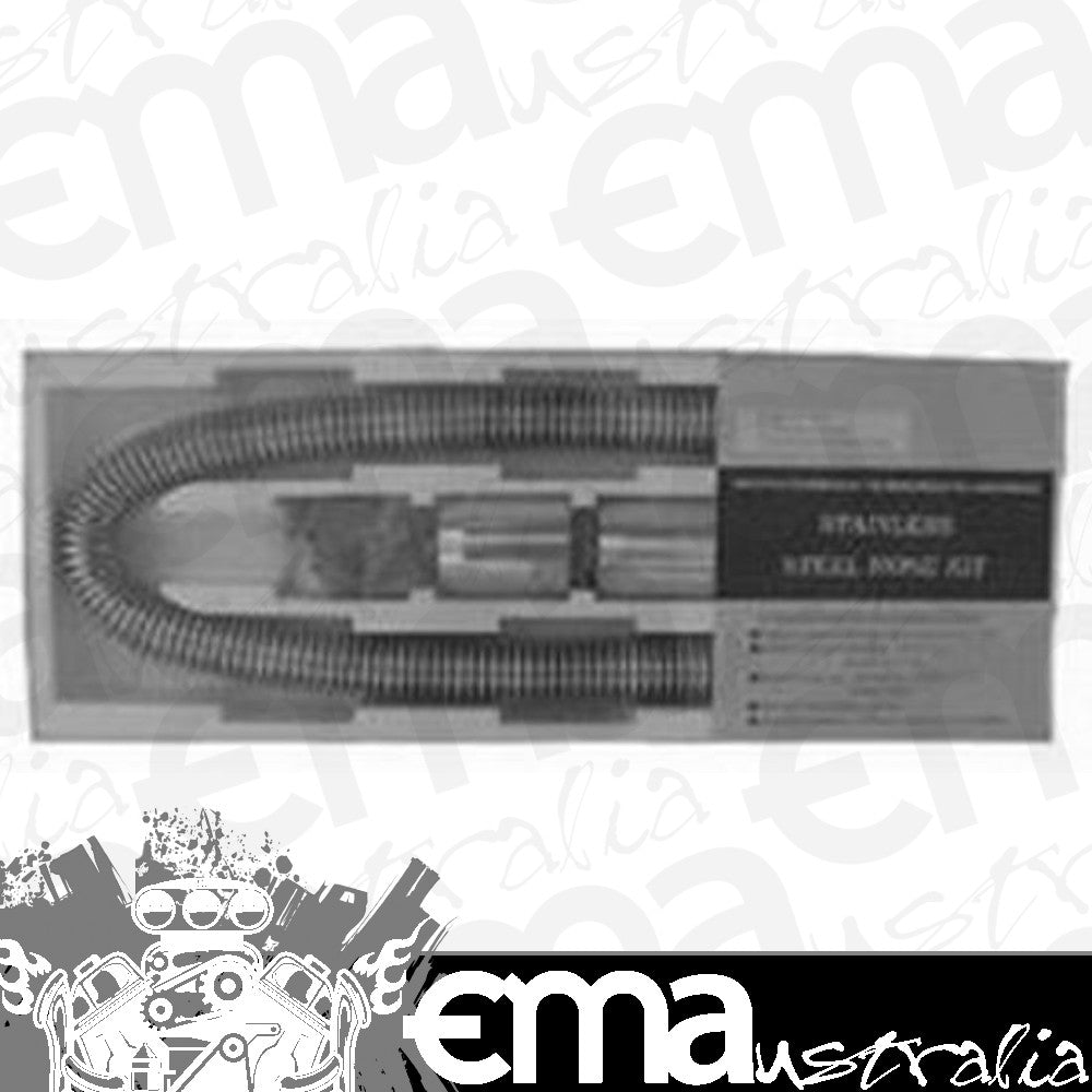 RPC RPCR7307 Stainless Steel Radiator Hose Kit 36" Hose Length w/ Polished End Caps