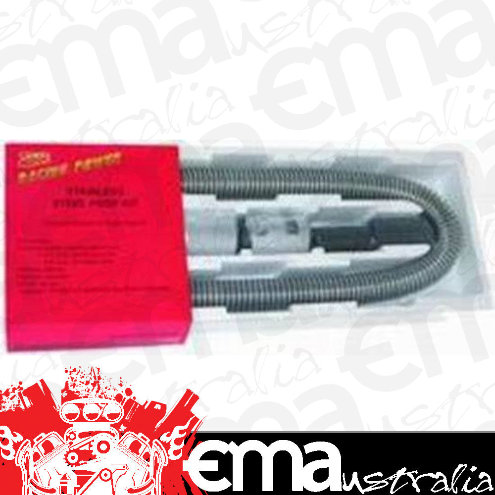 RPC RPCR7311 Stainless Steel Radiator Hose Kit 48" Hose Length w/ Chrome End Caps