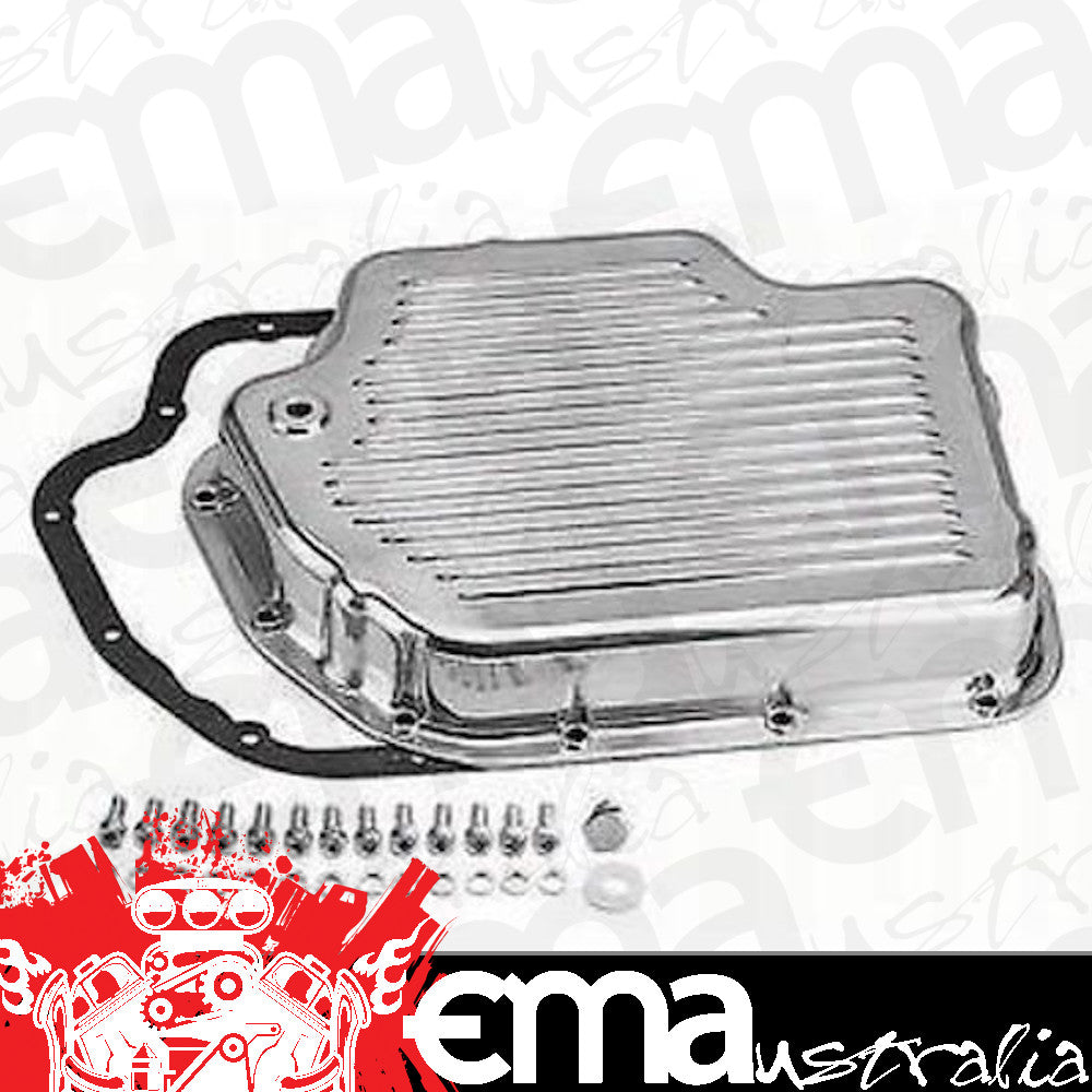 RPC RPCR8492 Polished Alloy Transmission Pan GM TH400 w/ Bolts & Gasket