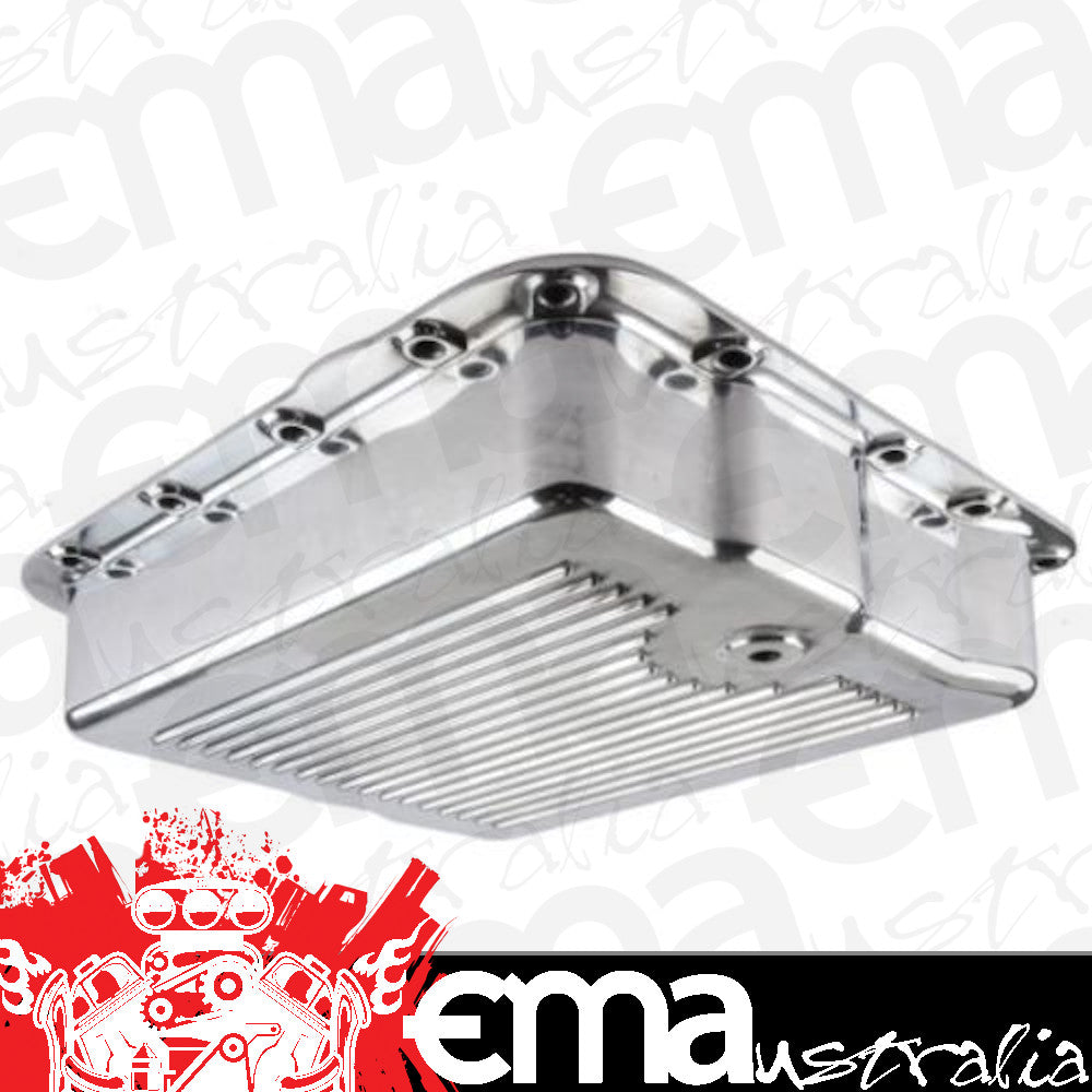 RPC RPCR8494 Polished Alloy Deep Transmission Pan suit GM 700R4 & 4L60 Trans