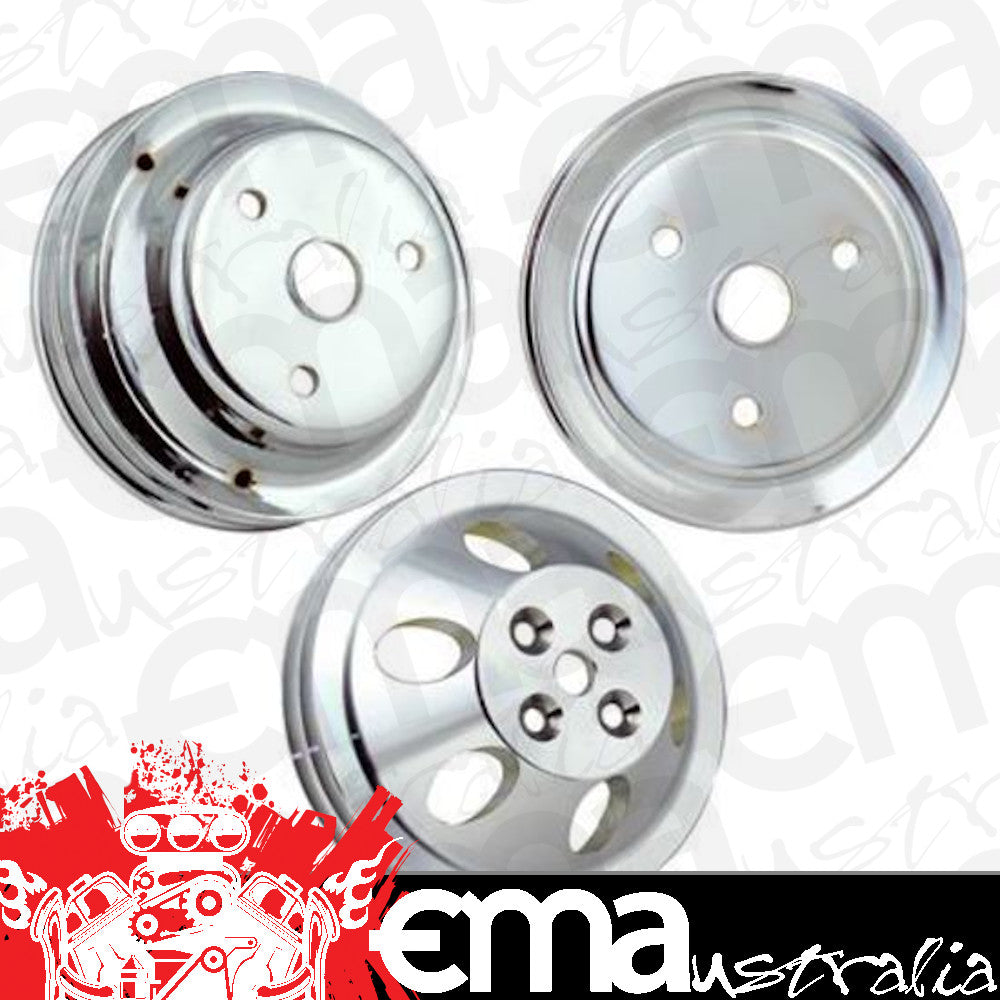 RPC RPCR8841 Pulley Crank 1-GroOve BB Chev Swp - Satin Al
