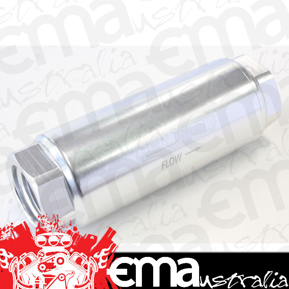 Aeroflow AF66-2042S Aeroflow Pro Filter 60 Micron Silver Female -8 ORB 1.25x3.5"