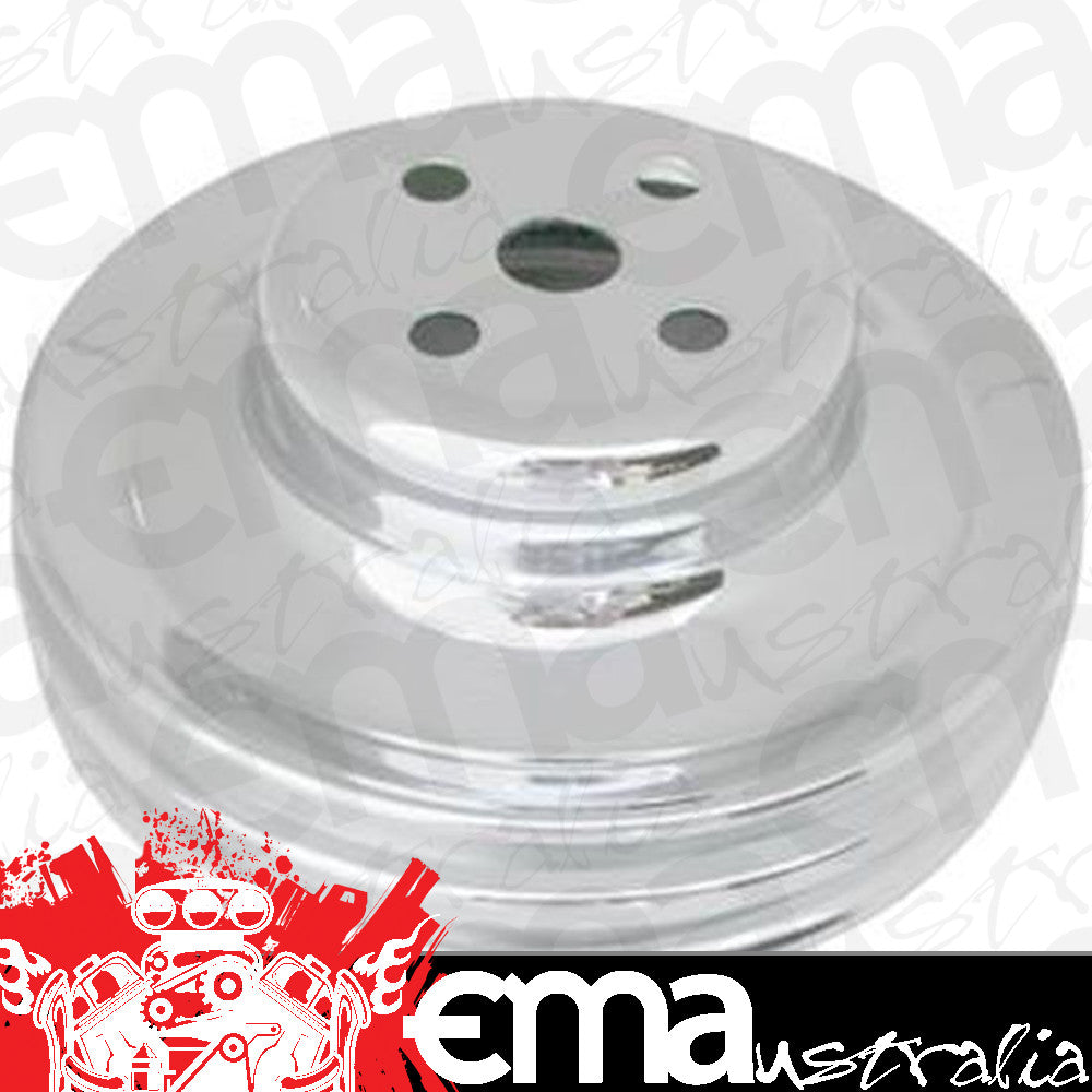 RPC | RPCR8975 | RPC Chrome Steel Double V Water Pump Upper Pulley 1965-66 Ford SB 289