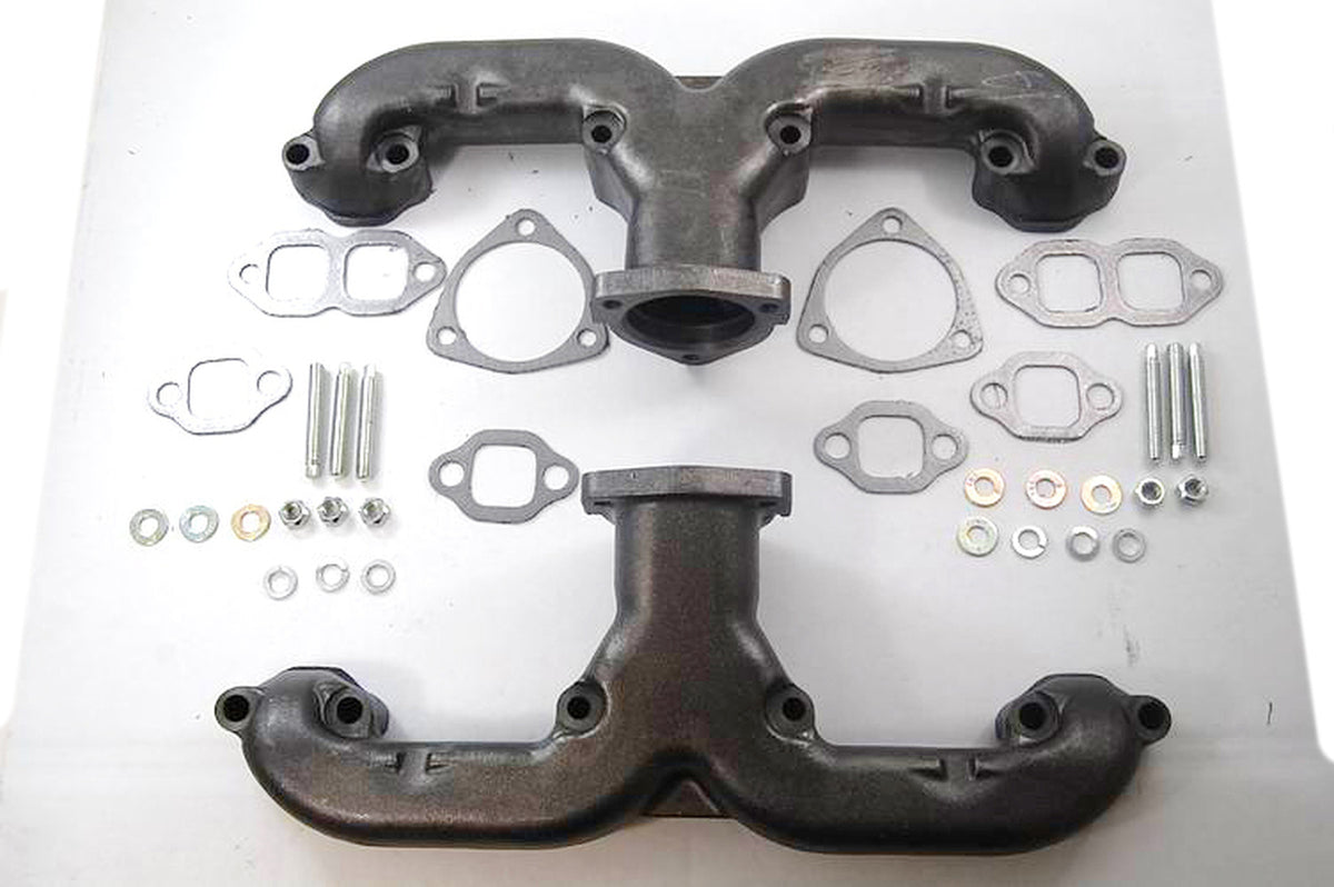 RPC RPCR900 Racing Power Company Rams Horn Exhaust Manifolds Small Block Chevrolet Raw Cast Iron (pair)