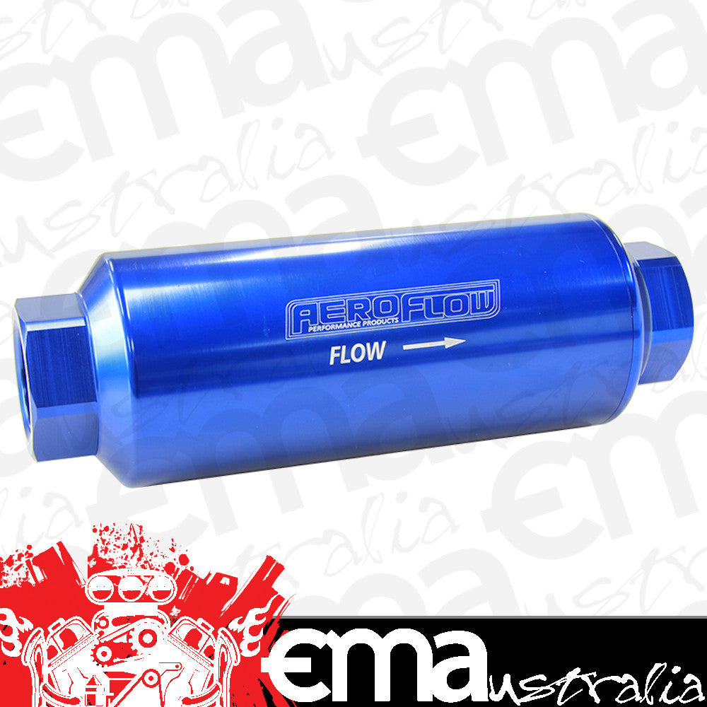 Aeroflow AF66-2043-10 Aeroflow Pro Filter 10 Micron Blue Female -12 ORB 2.4" x 7"