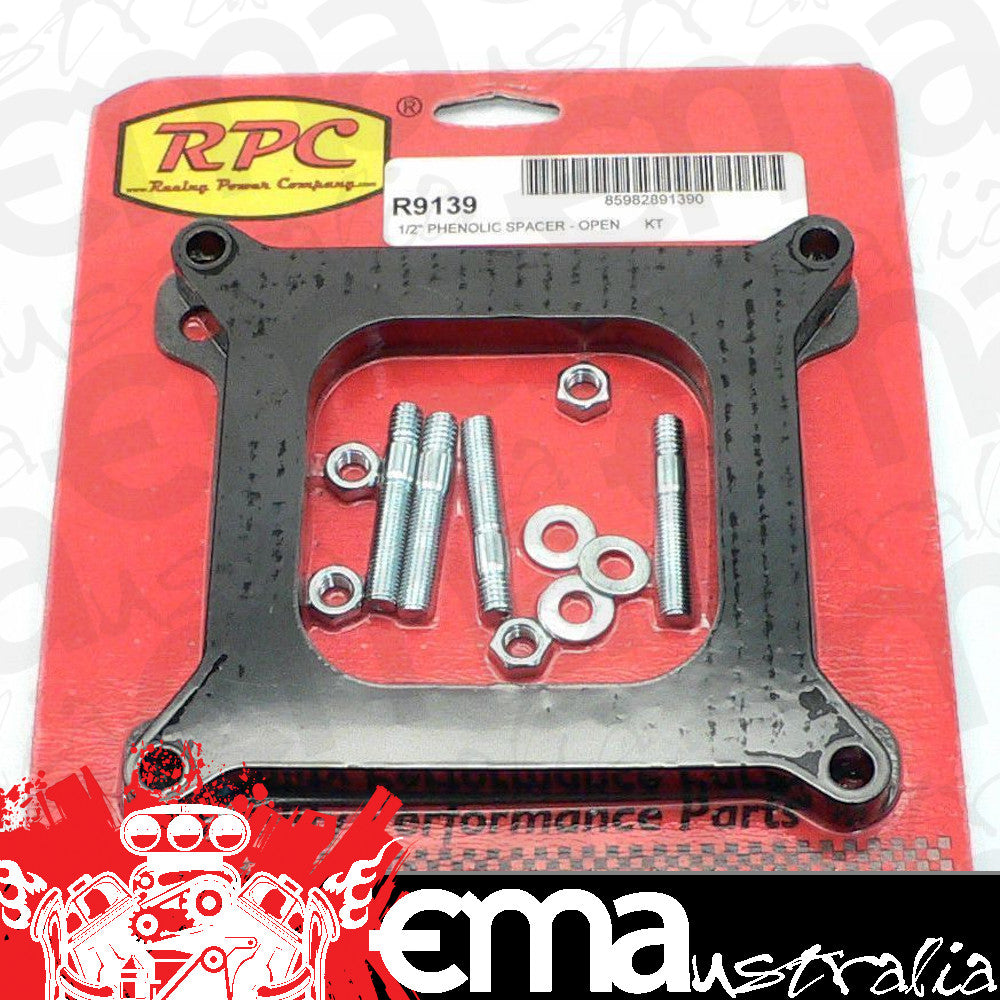 Fits Holley/AFB Four Barrel Carburettors RPC 1/2" Phenolic Carburetor Spacer Kit Open Centre 4Bbl Racing Power Company (RPC) RPCR9139
