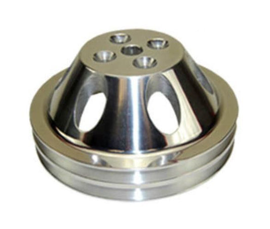 RPC RPCR9479POL Polished Alloy Double V Short Water Pump Pulley Chev SB 283-350
