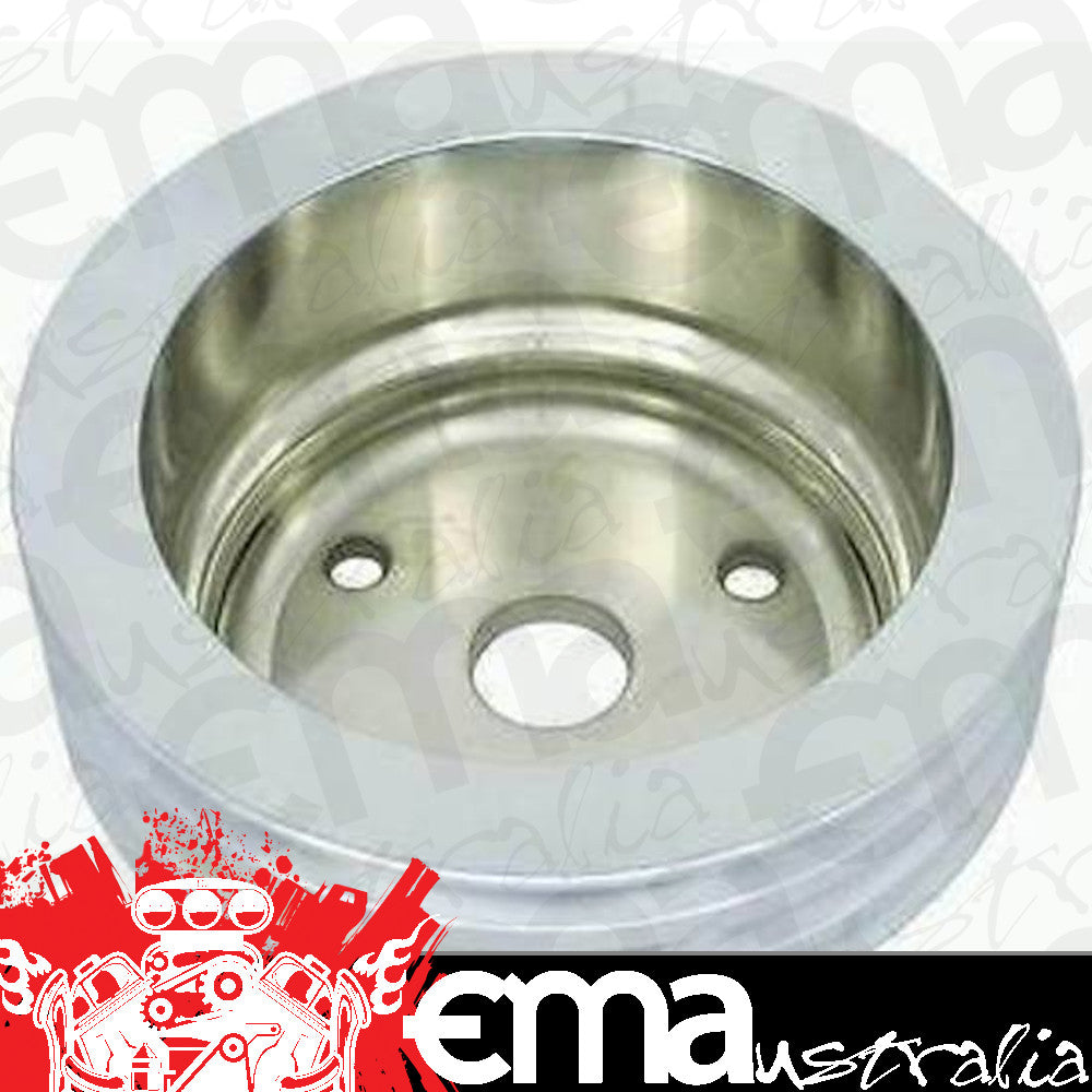 RPC | RPCR9486POL | RPC Polished Alloy Triple V Crank Pulley Chev SB Long Water Pump