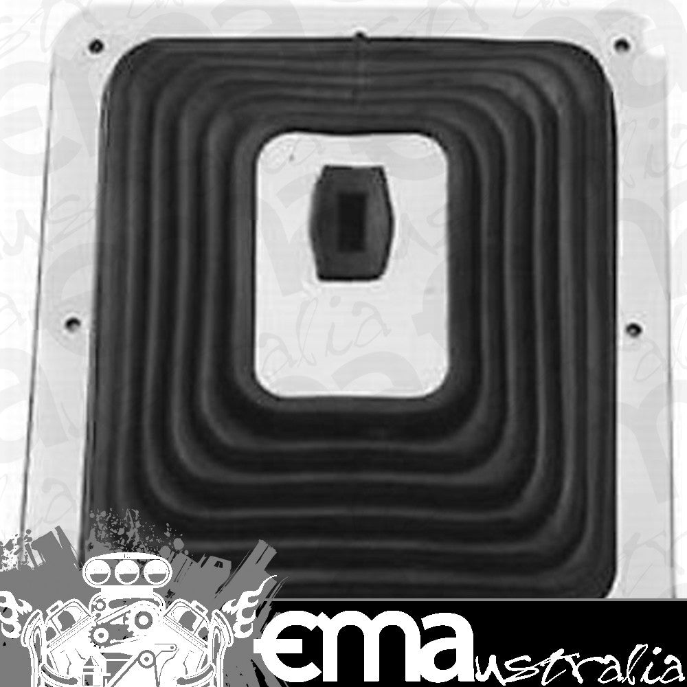 RPC RPCR9631 Large Rubber Shifter Boot w/ Chrome Plate 7-3/4" x 8-3/4"