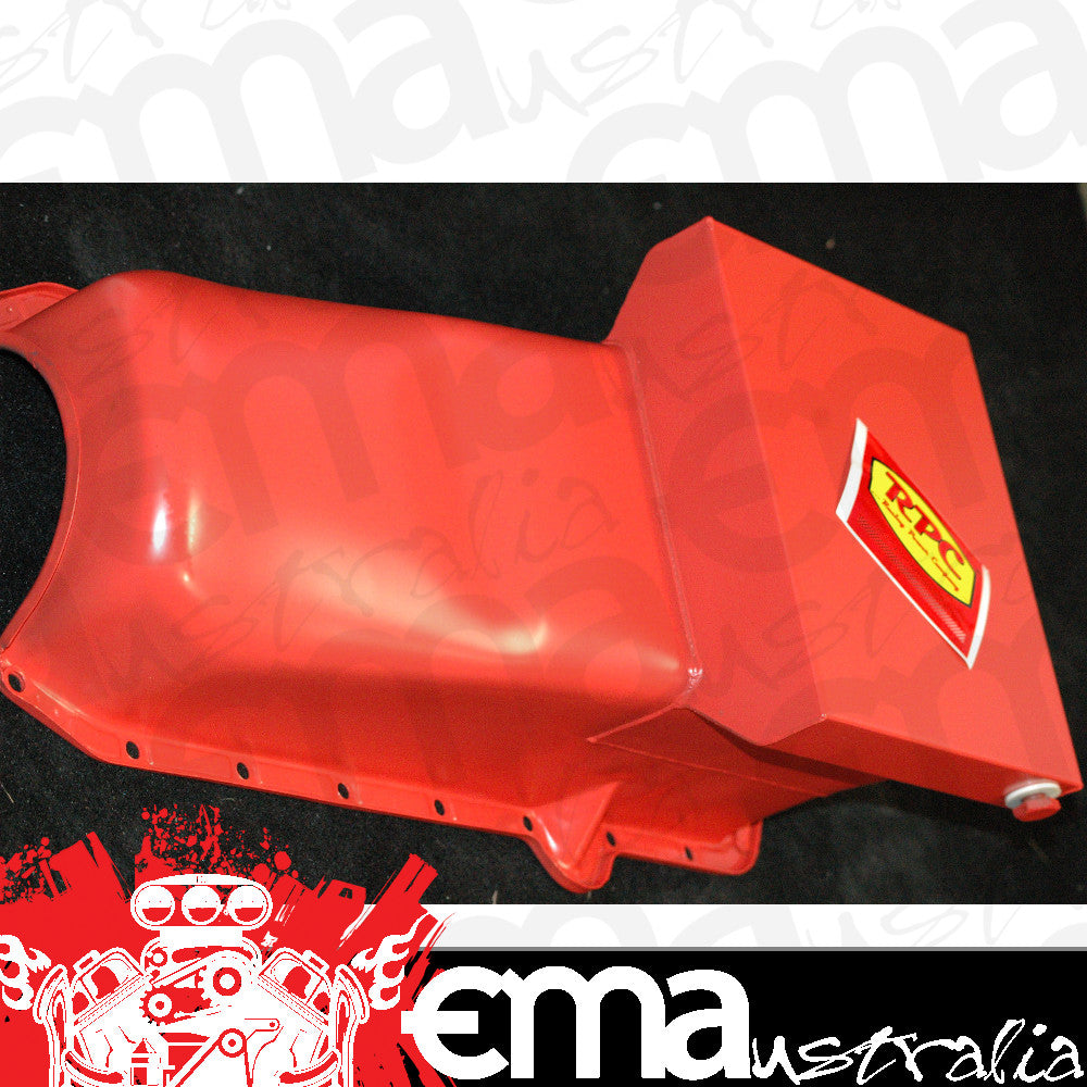 RPC | RPCR9731 | RPC Drag Racing Oil Pan Chev SB 283-350Cid 1980-85 Orange Rhs Dipstick
