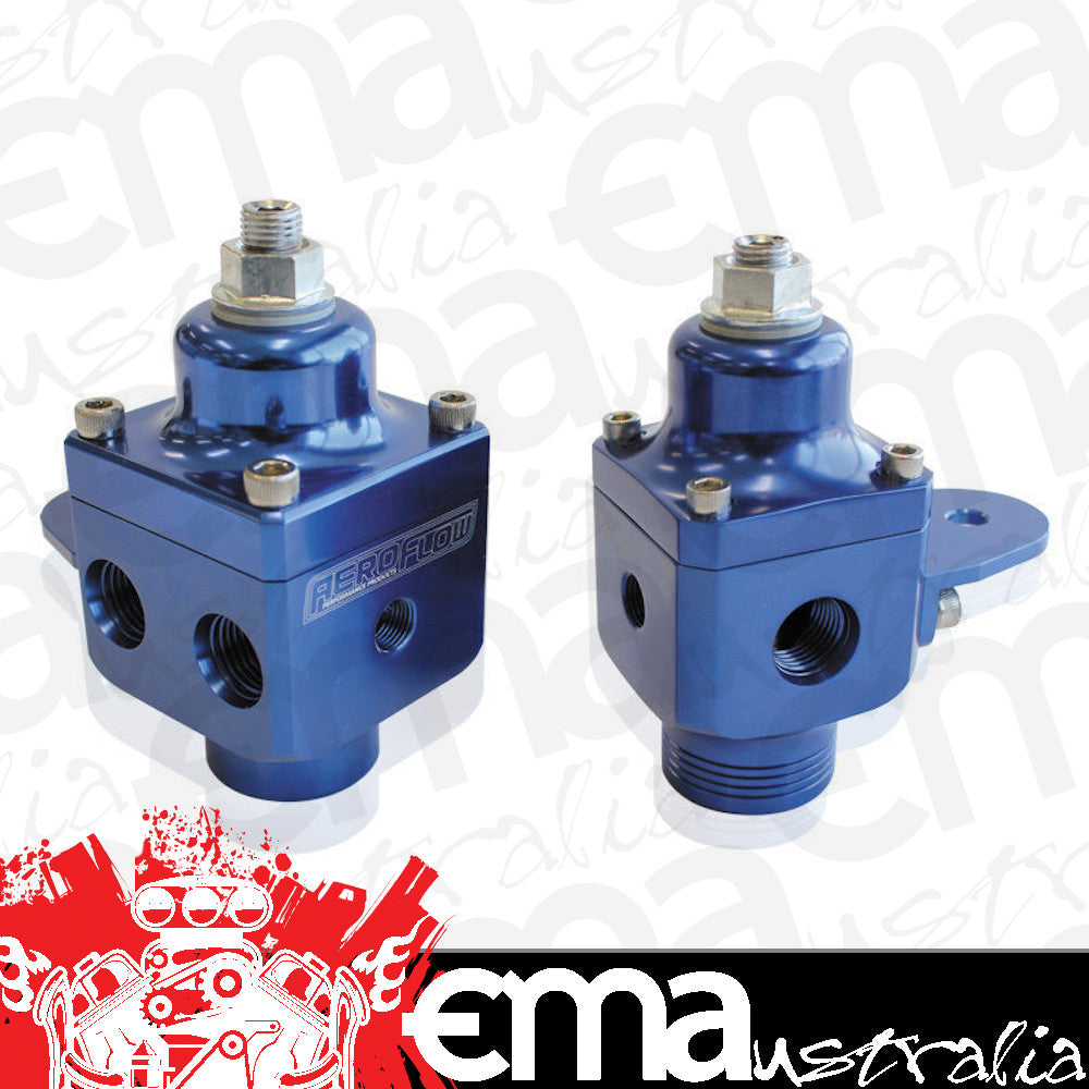 Aeroflow AF66-2047 2 Port Fuel Pressure Regulatorblue 750+ Hp @ 4-12 Psi