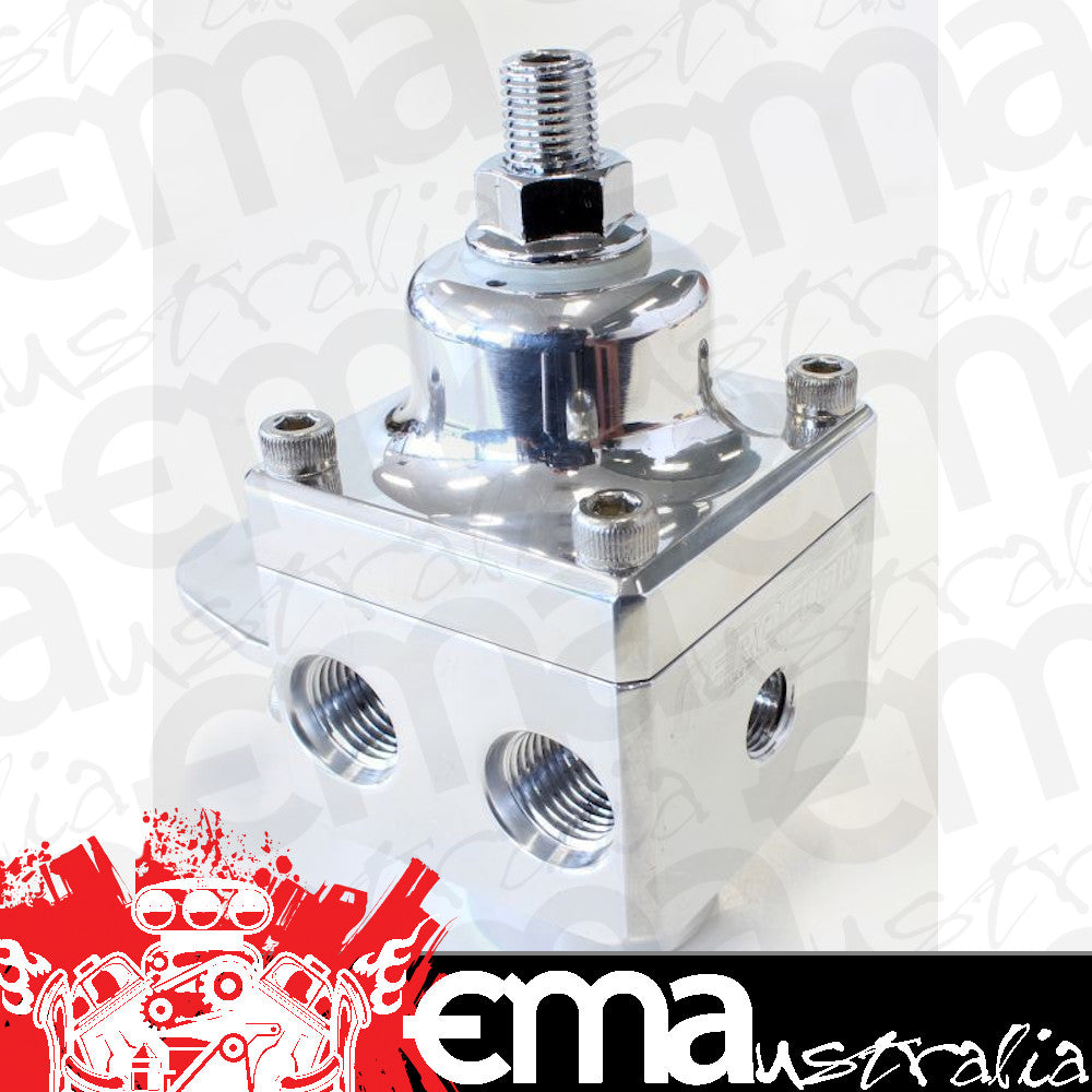Aeroflow AF66-2048P 4 Port Fuel Pressure Regulatorpolished Carb 1600+Hp 4-12 Psi