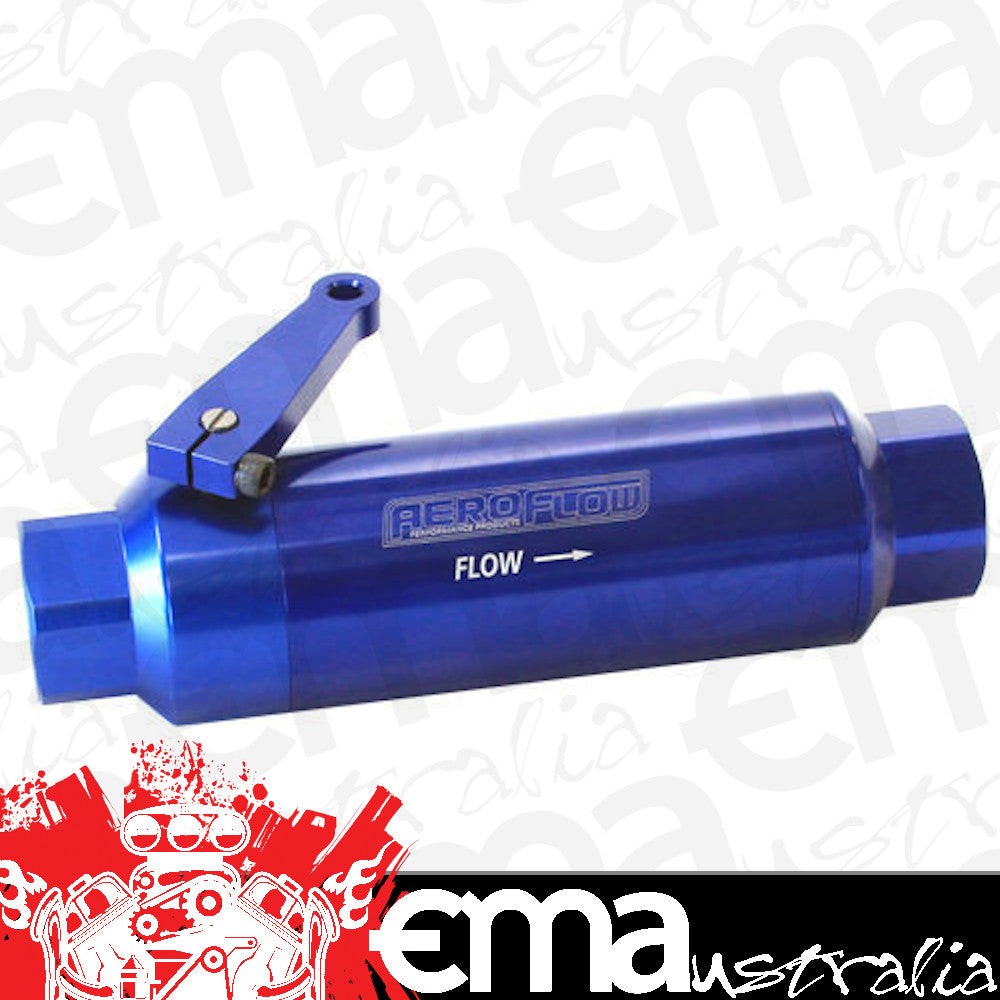 Aeroflow AF66-2051 -12ORB Inline Filter with Ballvalve Stainless Steel 60 Micr