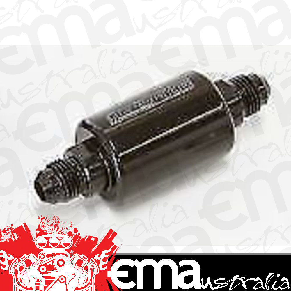 Aeroflow AF66-2052BLK Aeroflow Filter 40 Micron Black -6AN 1.25" x 3" Notes