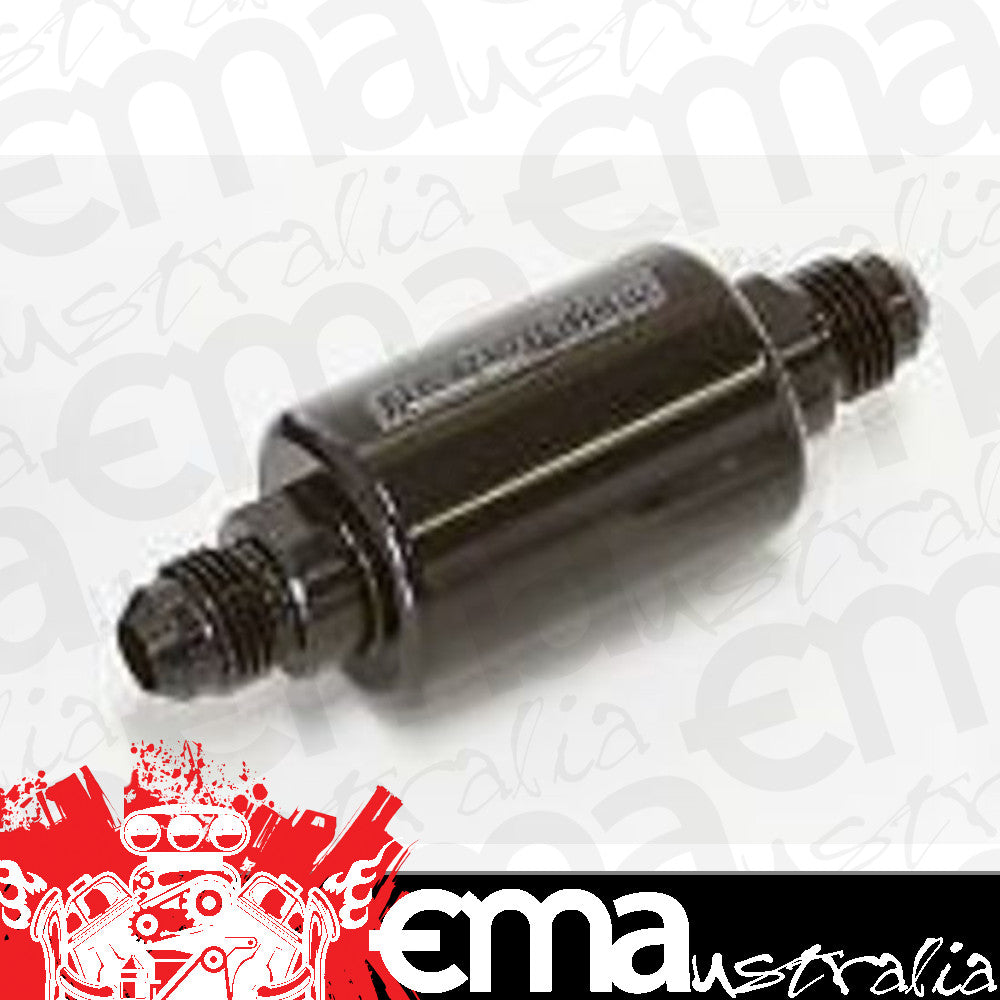 Aeroflow AF66-2053BLK Aeroflow Filter 40 Micron Black -8AN 1.25" x 3" Notes
