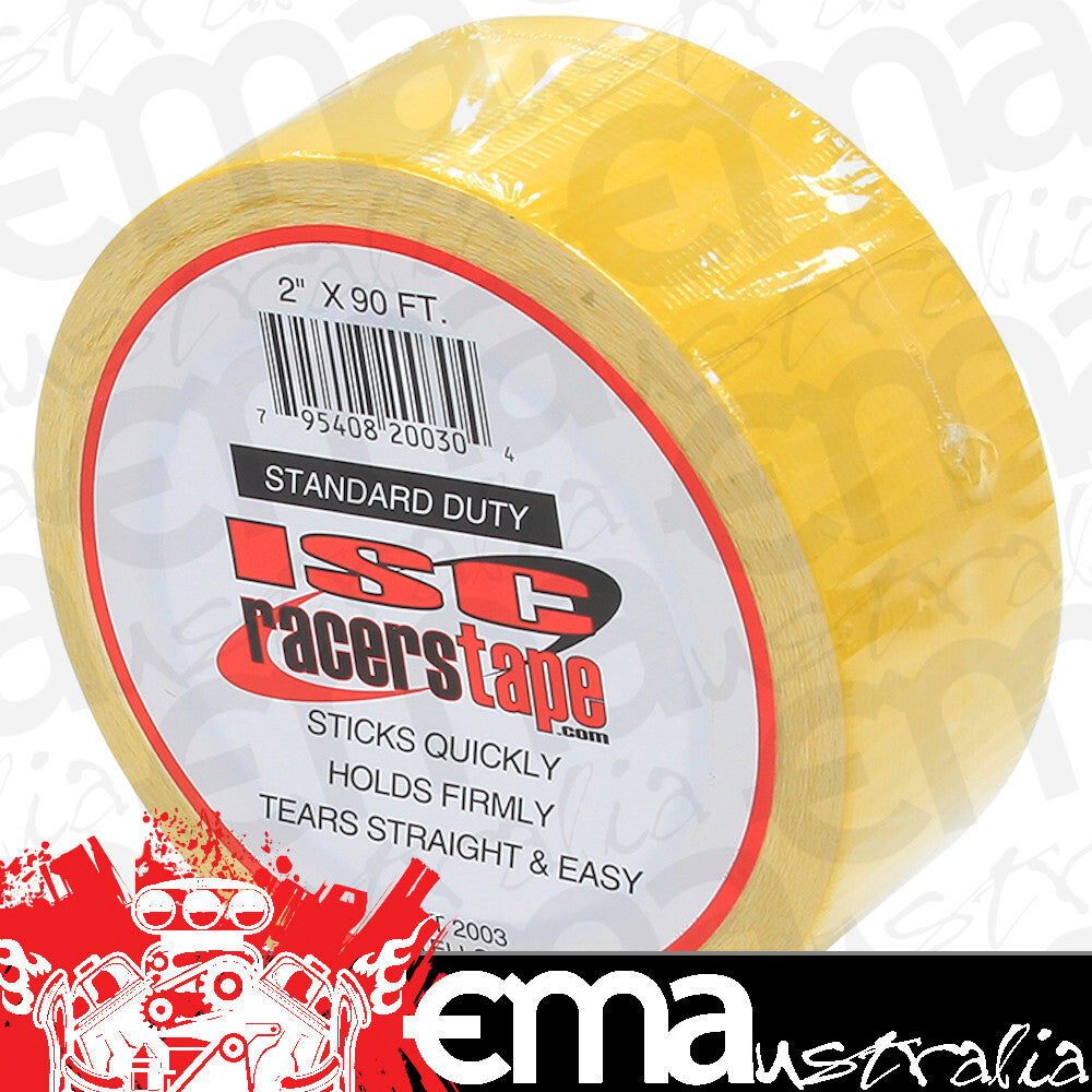 ISC Racers Tape RT2003 Standard Duty Tape - Yellow 2" Wide X 90-Ft. Roll