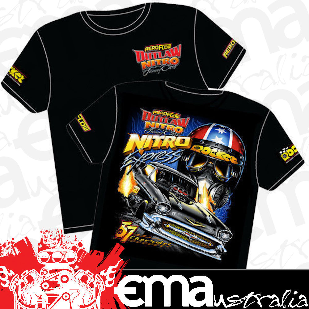 Aeroflow Nitro Express Outlaw Nitro Funny Car T Shirt Medium (RT57NFC-M)