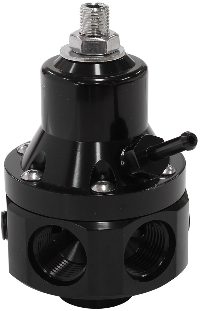 Aeroflow AF66-2060BLK 2000HP EFI FUEL PRESSURE REG 4 PORT -8ORB E85 ALCOHOL BLACK