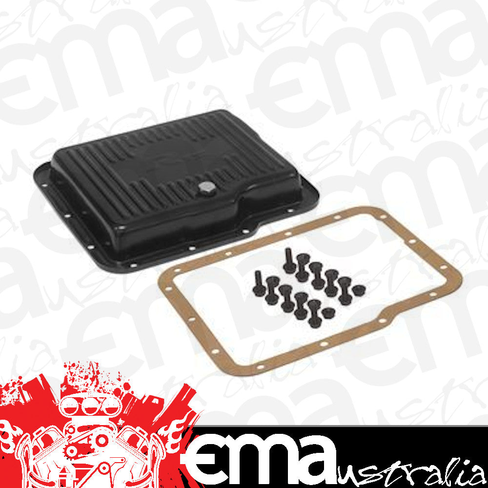 RTS RTS70000 Transmission Pan Kit GM Holden Powerglide Deep Stamped Steel Black