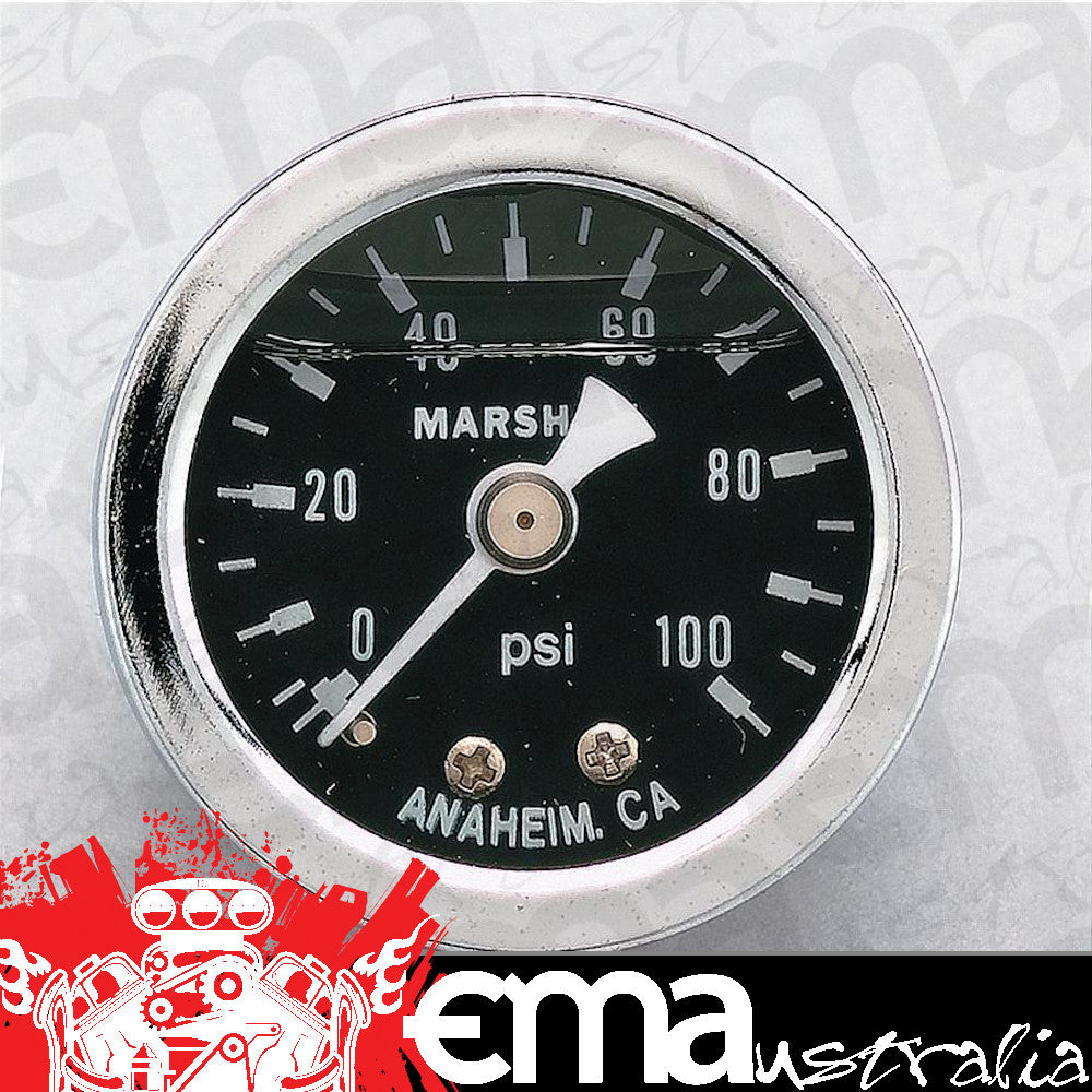Russell RU650340 Liquid Filled 1-1/2" Mechanical Fuel Pressure Gauge 0-100psi