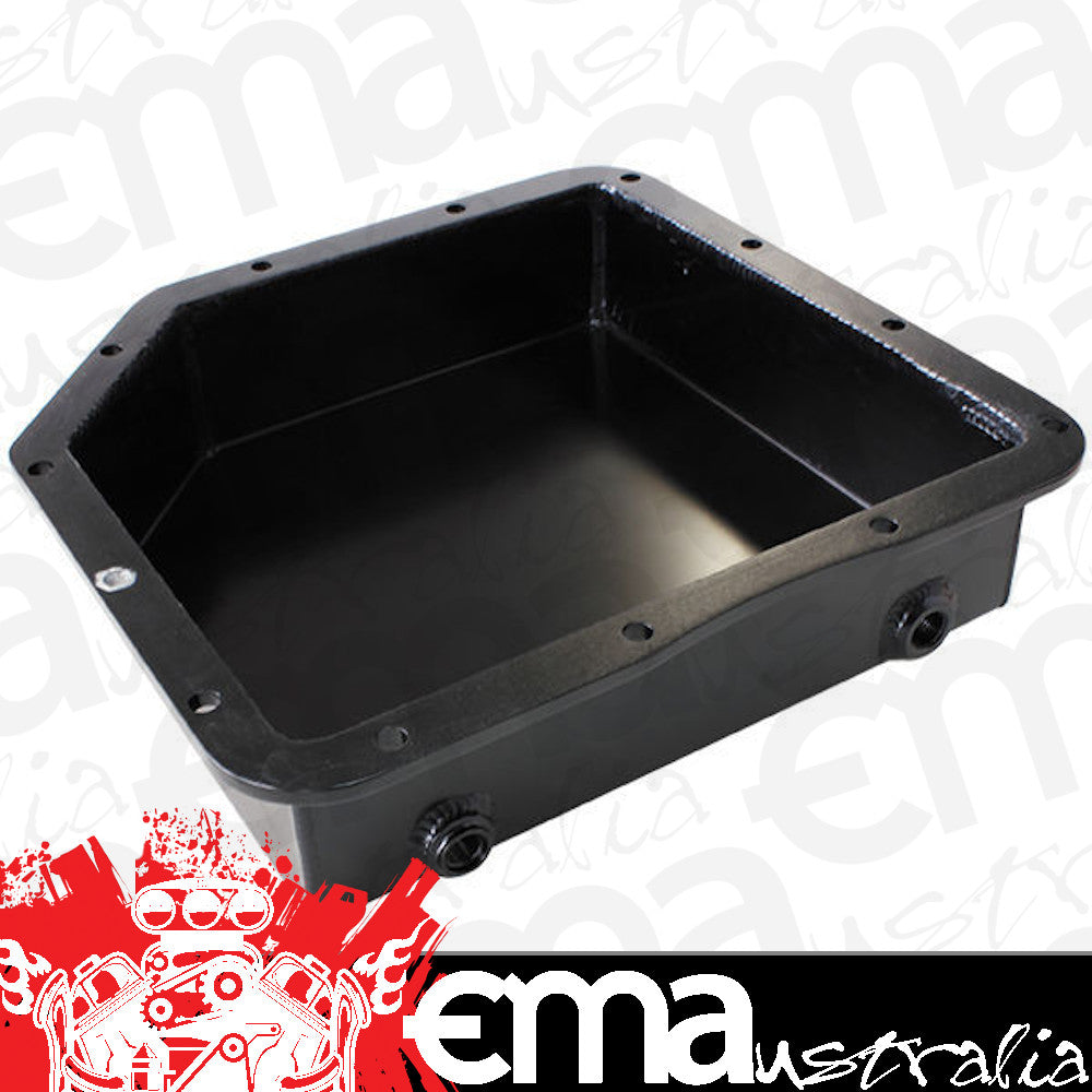 GM Turbo 350Automatic Transmissions Th350 3" Deep Fabricated Transpan Black Inc Filter Extension Aeroflow Performance Products AF72-3003BLK