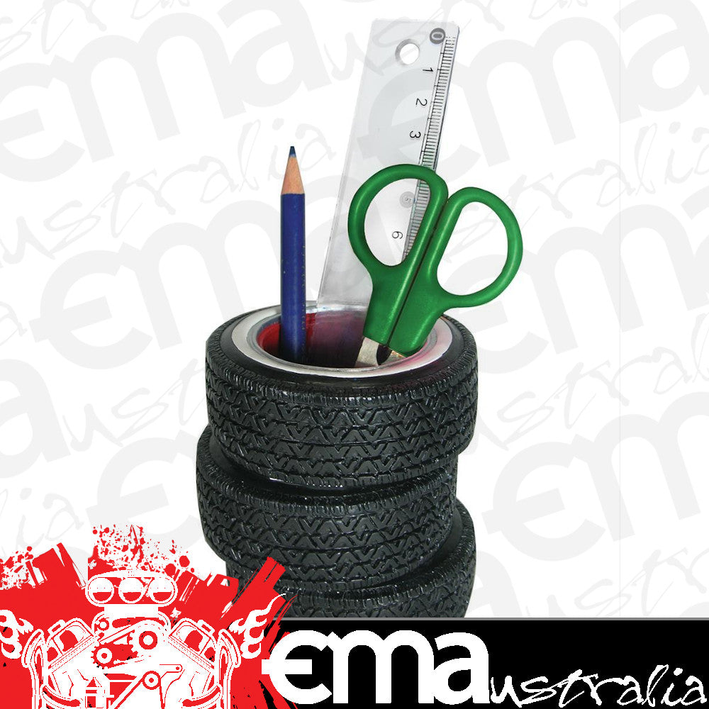 Engine Master Australia SBL-7590-04 Man Cave Tyre Stack Automotive Pen Holder