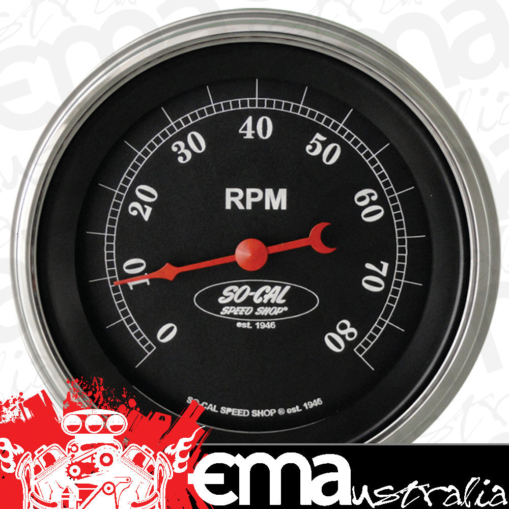 Classic Instruments SC80SLC So-Cal - Tachometer 8K RPM 3-3/8"