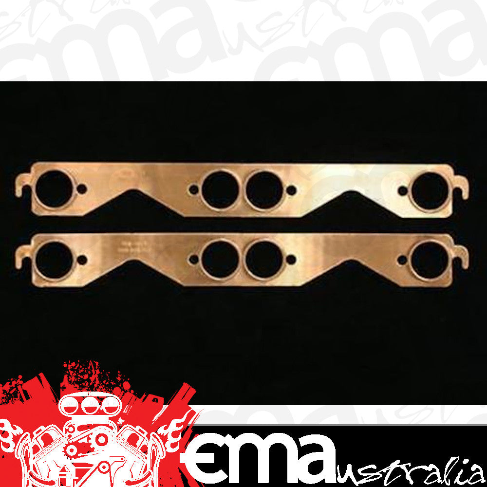 SCE Gaskets 4011 PRO COPPR EMBSSD EXH. FOR SBC 1.6" RND TUBE HEADERS