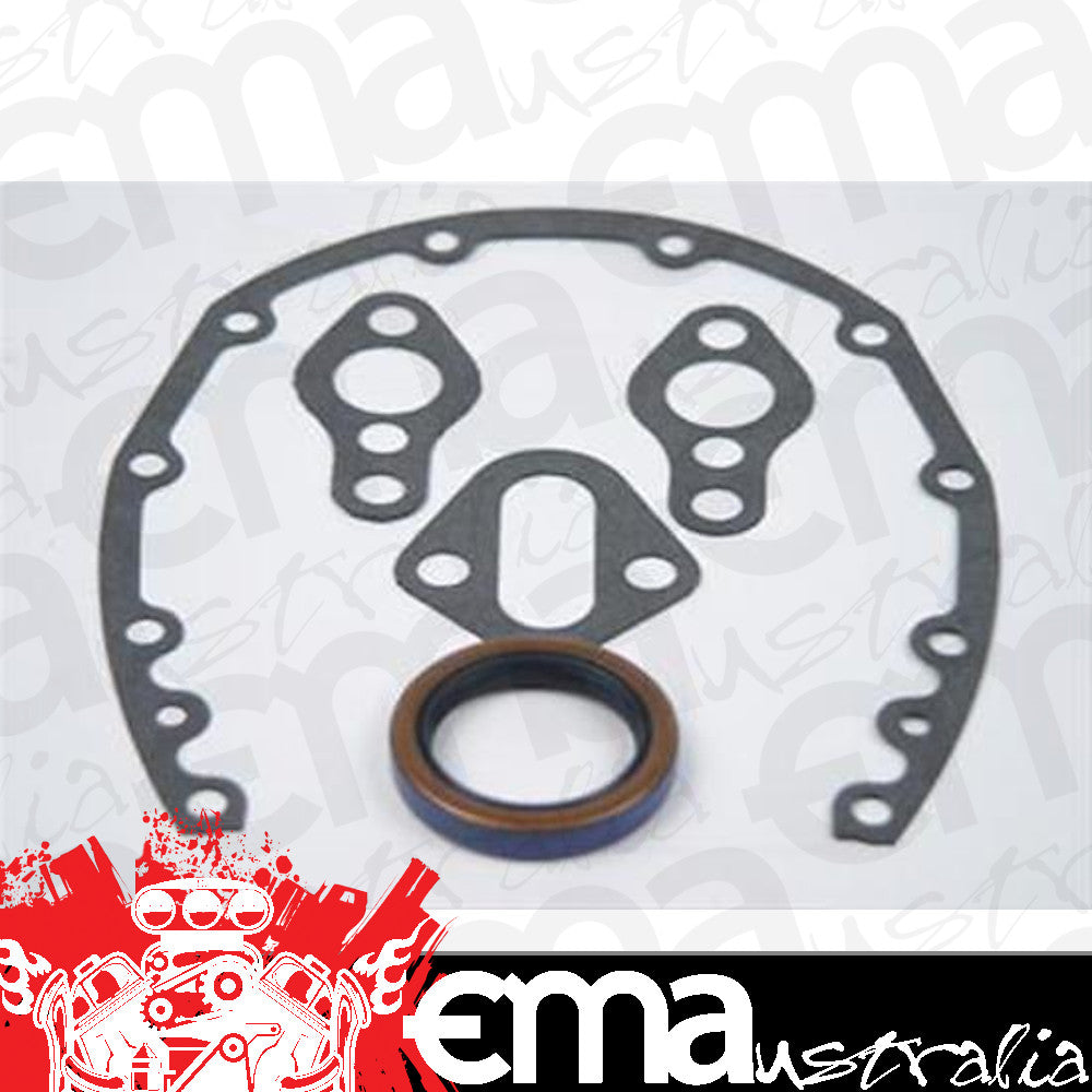 SCE Gaskets SCE11103 Chev Small Block Gen 1 Timing Cover Fuel Water Front Seal Gasket Set