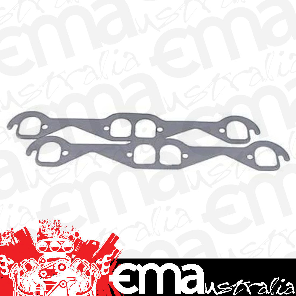 SCE Gaskets 211182 SBC EDELBRCK, BRODIX, ETC D PORT PREMIUM EXHAUST GASKETS