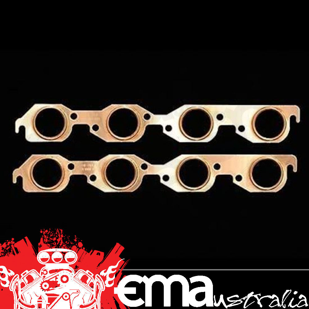 SCE Gaskets 4013 PRO COPPR EMBSSD EXH. FOR BBC WITH 1.875" RND HEADERS