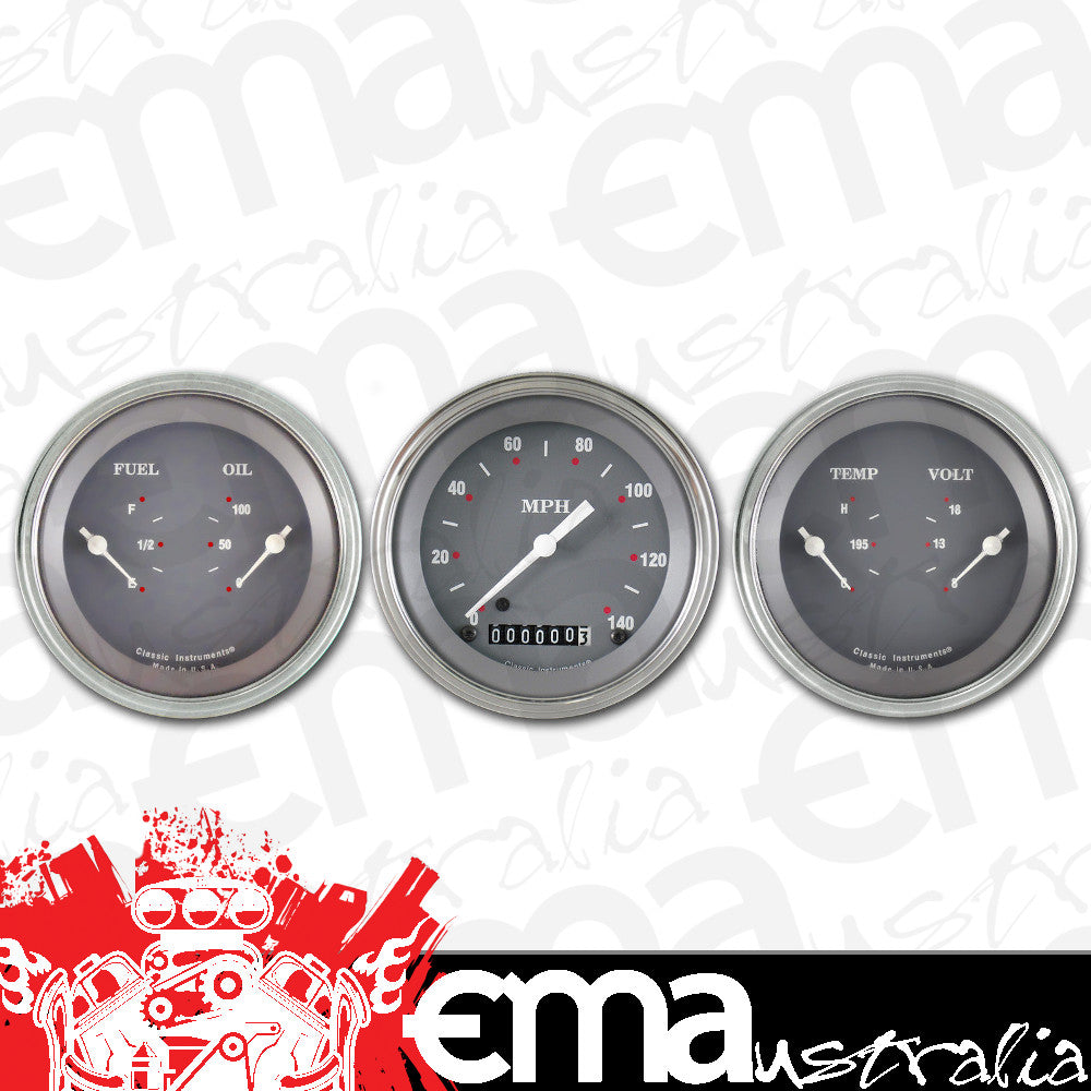 Classic Instruments SG04SLF SG - 3 Gauge Set 3-3/8" Speedo & 2x Dual