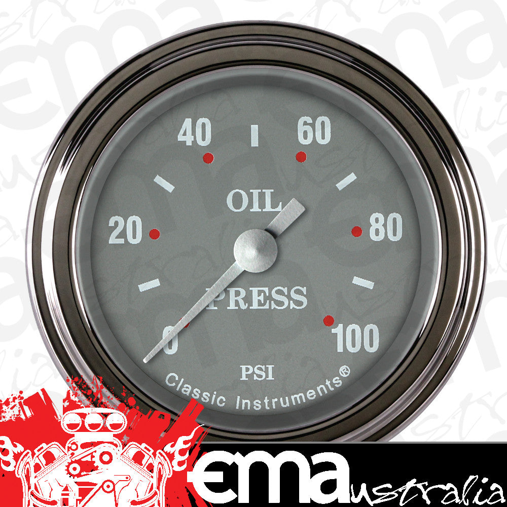 Classic Instruments SG181SLF SG 2-1/8" Full Sweep Oil Pressure 100psi