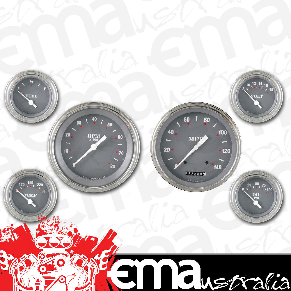 Classic Instruments SG51SLF SG 4 - 5/8" Speedo & Tach, 2-1/8" Fuel, Oil,