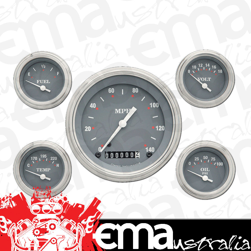 Classic Instruments SG54SLF SG 4 - 5/8" Speedo, 2-1/8" Fuel, Oil, Temp, V